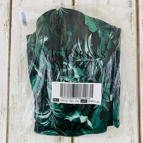 36D Victoria’s Secret Very Sexy Shine Strap Tropical Bustier Corset Bra Top - Picture 12 of 12